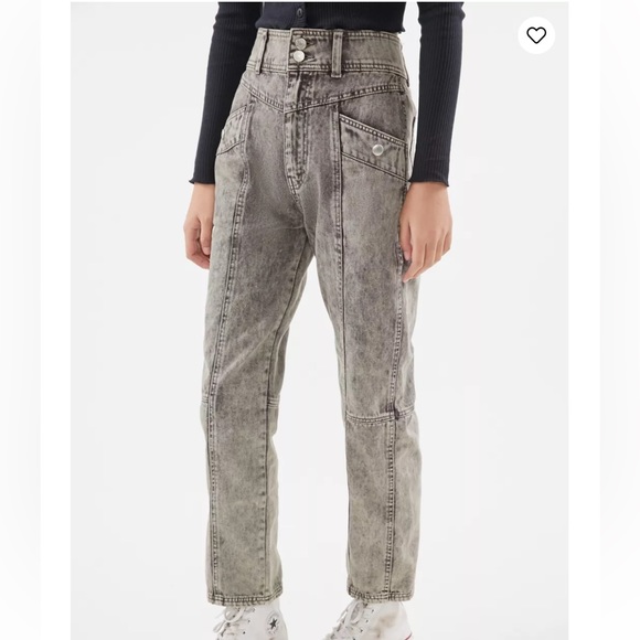 NWT Urban Outfitters High Rise Straight Leg Acid Wash Jeans 29 - Picture 2 of 9